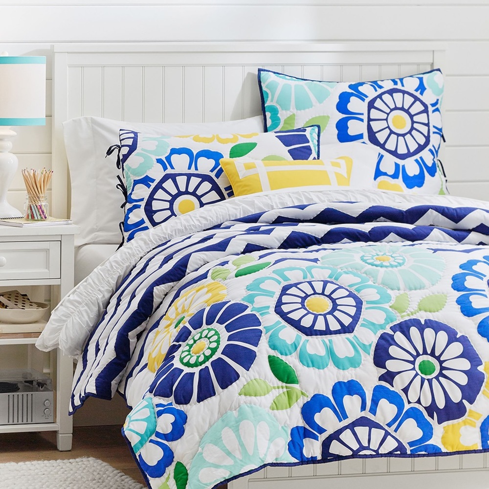 Pottery Barn quilt and shams (full size)